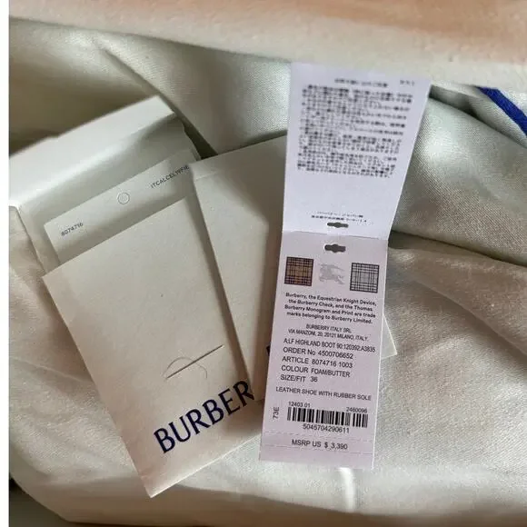 Burberry NWB Suede-shearling Highland Boots - In Foam/butter NWB - Picture 4 of 7